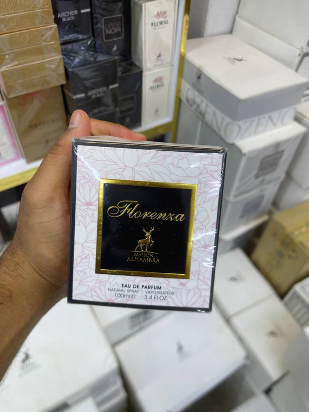 عطر ادوپرفیوم زنانه الحمبرا مدل فلورنس رایحه گوچی فلورا حجم ۱۰۰ میل